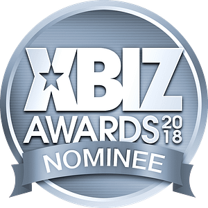 XBIZ Awards Nominee Logo in blue grey