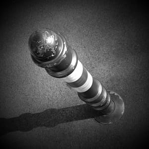 Black and white pic of a lighthouse style dildo